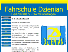 Tablet Screenshot of fahrschule-dzienian.de